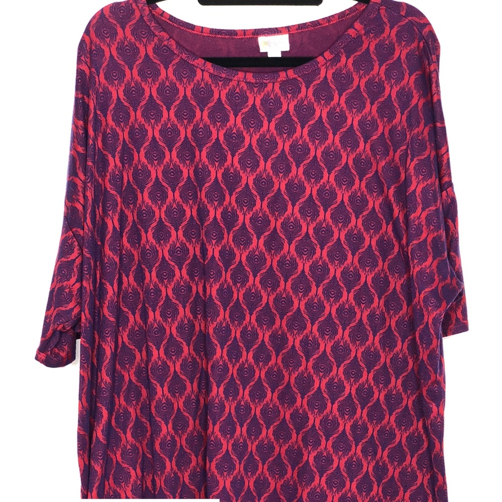 LuLaRoe Irma with feathers